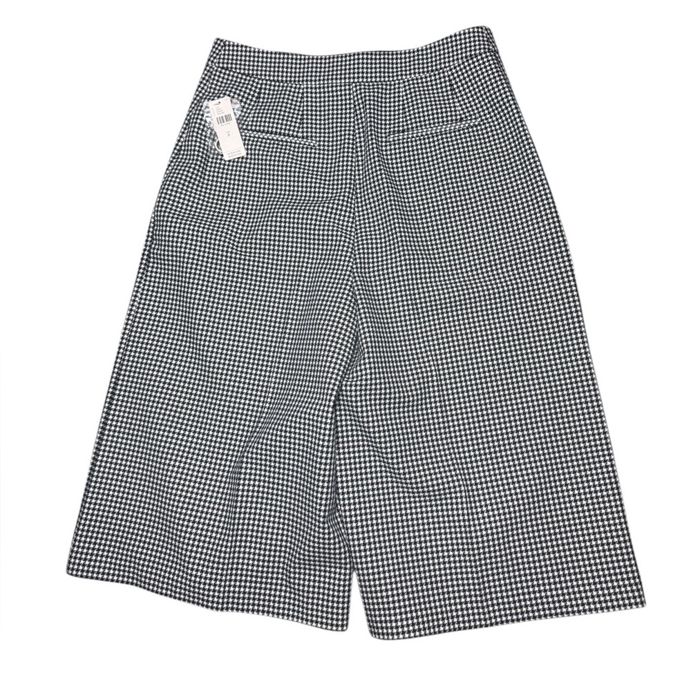 NWT Maeve Tailored Culotte Shorts Houndstooth Black White Size 8 - Picture 6 of 15